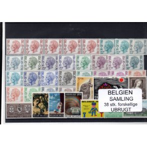 Belgien - Samling - 38 stk. Ubrugt