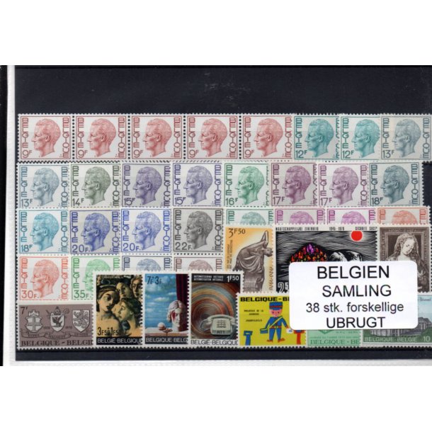 Belgien - Samling - 38 stk. Ubrugt
