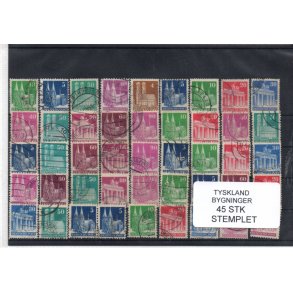 Tyskland - Bygninger 45 Stk. Stemplet