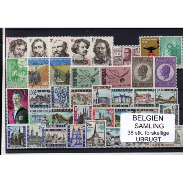 Belgien - Samling - 38 stk. Ubrugt