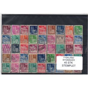 Tyskland - Bygninger 45 Stk. Stemplet