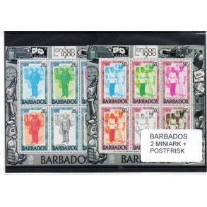 Barbados - 2 Miniark Postfrisk