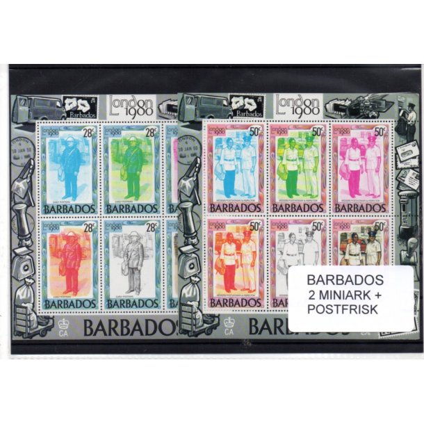 Barbados - 2 Miniark Postfrisk