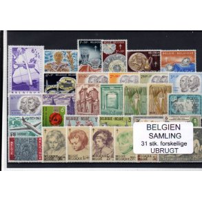 Belgien - Samling - 31 stk. Ubrugt