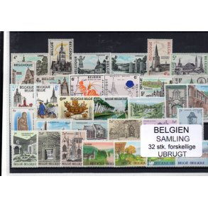 Belgien - Samling - 32 stk. Ubrugt