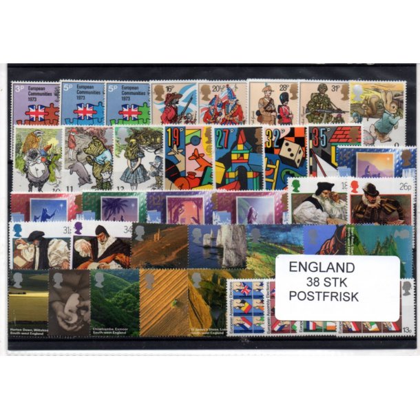 England Samling - 38 Stk. forskellige - Postfrisk