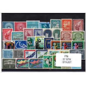 F.N. Samling - 37 Stk. forskellige Stemplet/Ustemplet
