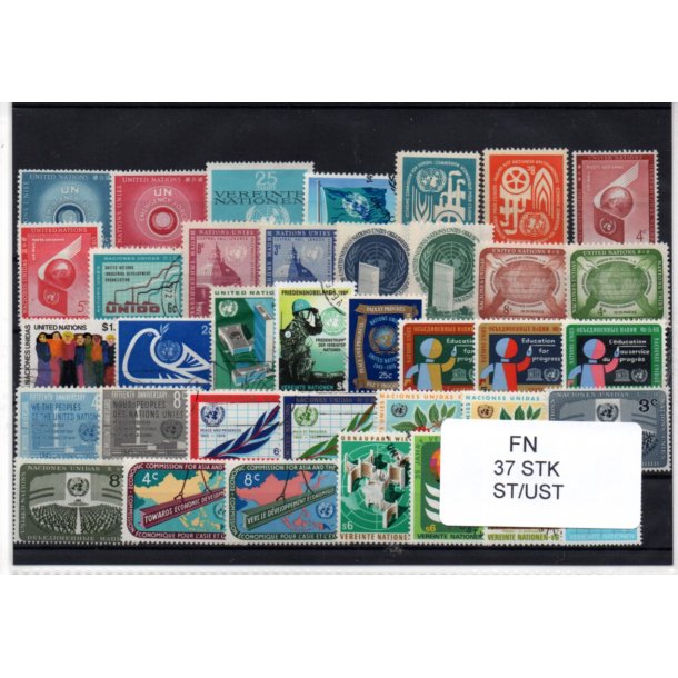 F.N. Samling - 37 Stk. forskellige Stemplet/Ustemplet