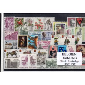 Belgien - Samling - 36 stk. Ubrugt