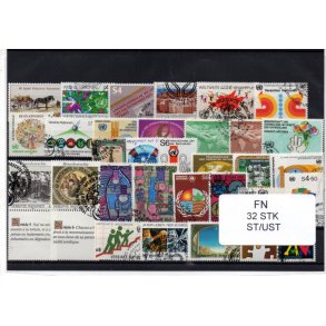 F.N. Samling - 32 Stk. forskellige Stemplet/Ustemplet