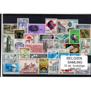 Belgien - Samling - 32 stk. Ubrugt