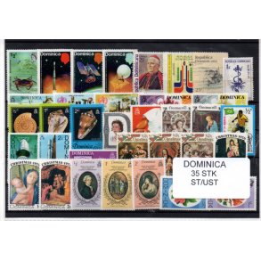 Dominica Samling - 35 Stk. Stemplet/Ustemplet