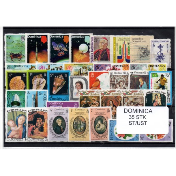 Dominica Samling - 35 Stk. Stemplet/Ustemplet