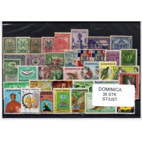 Dominica Samling - 36 Stk. Stemplet/Ustemplet