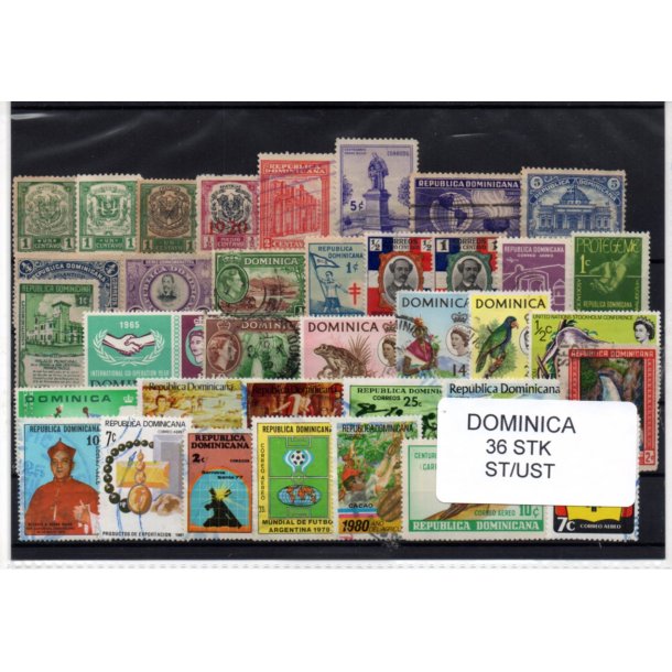 Dominica Samling - 36 Stk. Stemplet/Ustemplet