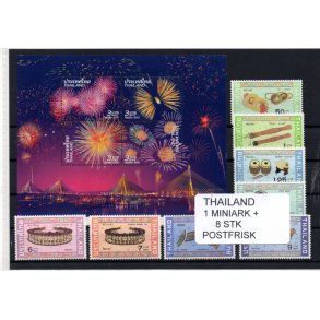 Thailand Samling - 1 Miniark + 8 Stk. Postfrisk