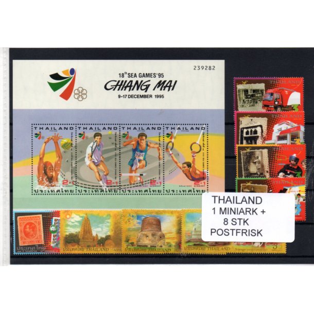 Thailand Samling - 1 Miniark + 8 Stk. Postfrisk