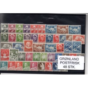 Grnland Samling - 48 Stk. Postfrisk - Kmpe Katalogvrdi !