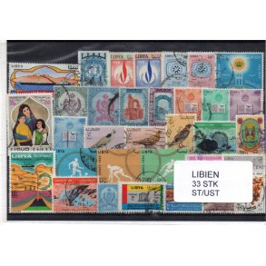 Libyen Samling - 33 Stk Stemplet/ustemplet
