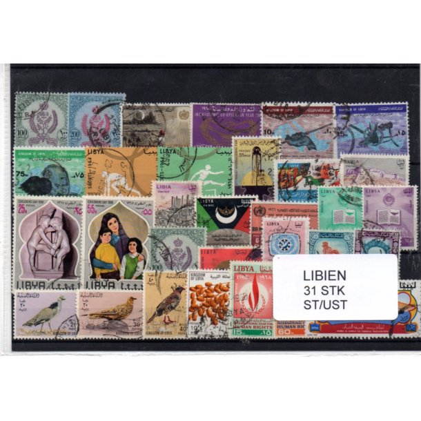 Libyen Samling - 31 Stk Stemplet/ustemplet