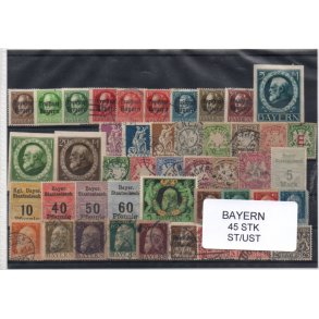Bayern Samling - 45 Stk. Stemplet/Ustemplet