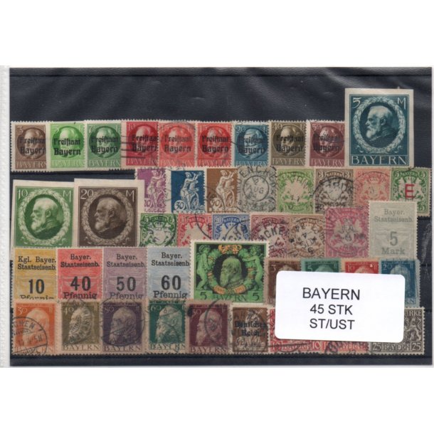 Bayern Samling - 45 Stk. Stemplet/Ustemplet