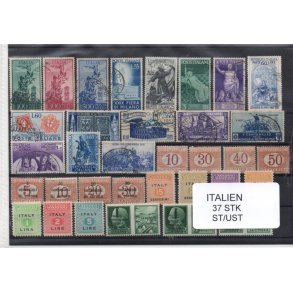 Italien Samling - 37 Stk. Stemplet/Ustemplet