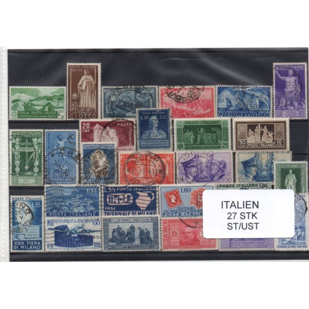 Italien Samling - 27 Stk. Stemplet/Ustemplet