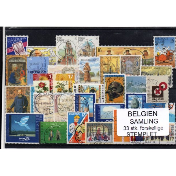 Belgien - Samling - 33 stk. Stemplet