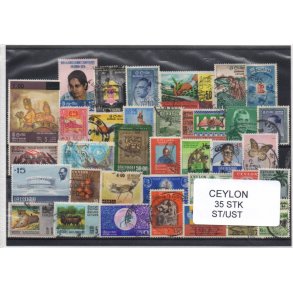 Ceylon/Sri Lanka Samling 35 Stk. Stemplet/ustemplet