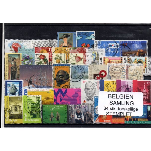 Belgien - Samling - 34 stk. Stemplet