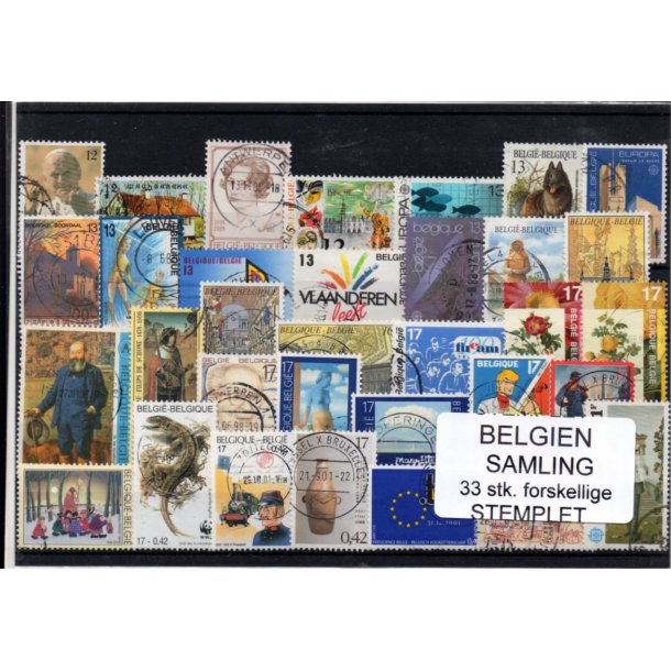 Belgien - Samling - 33 stk. Stemplet