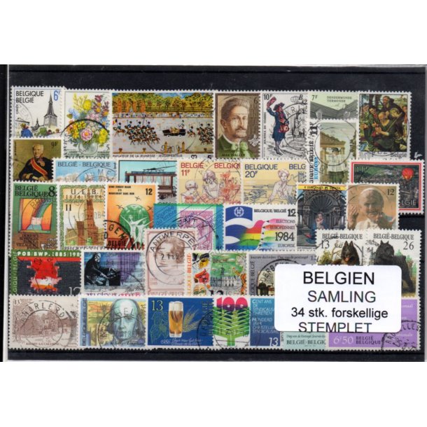 Belgien - Samling - 34 stk. Stemplet