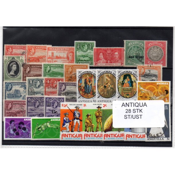 Antigua Samling - 26 Stk. Stemplet/Ustemplet