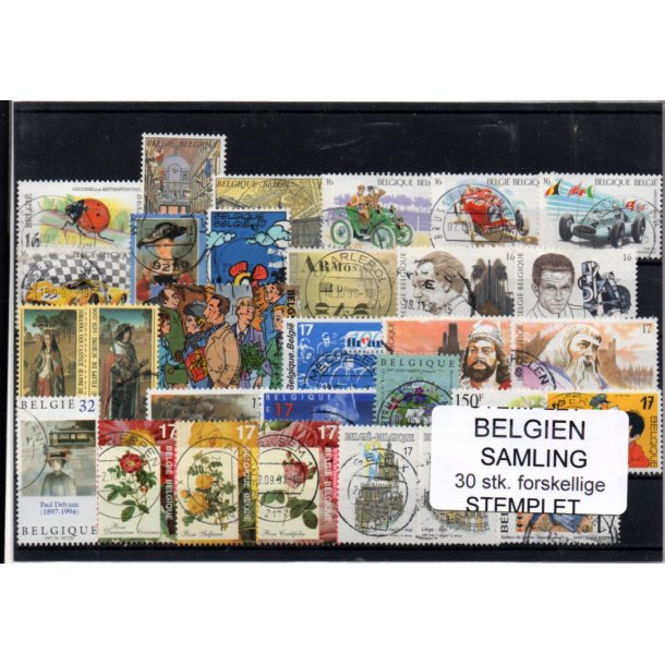  Belgien - Samling - 30 stk. Stemplet
