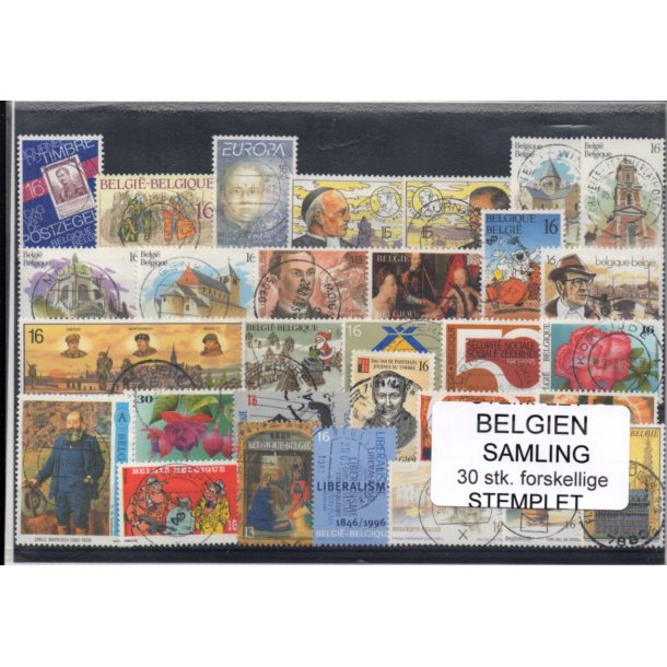 Belgien - Samling - 30 stk. Stemplet