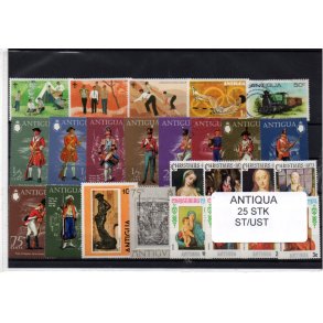 Antigua Samling - 25 Stk. Stemplet/Ustemplet