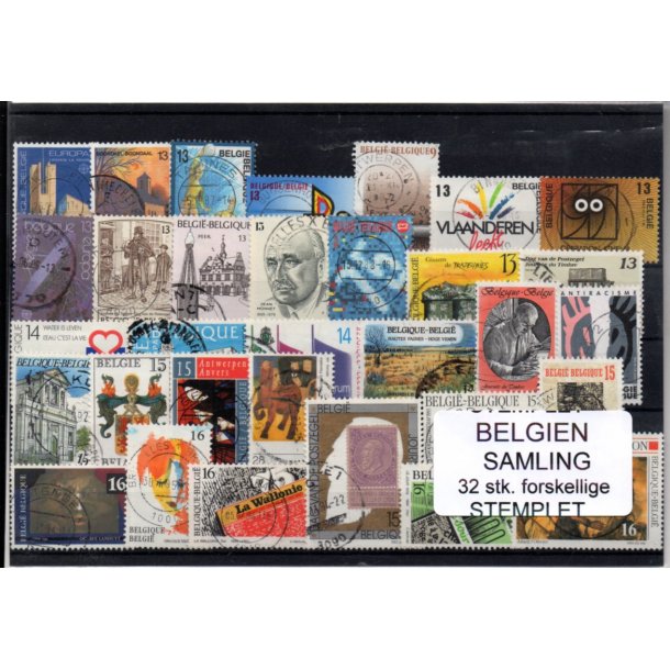 Belgien - Samling - 32 stk. Stemplet