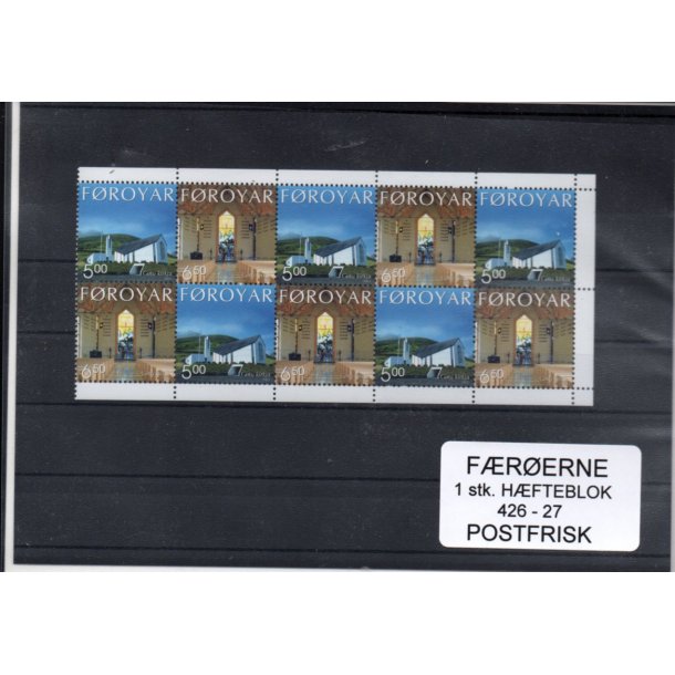 F�r�erne 1 H�fteblok  AFA 426-27 - Postfrisk