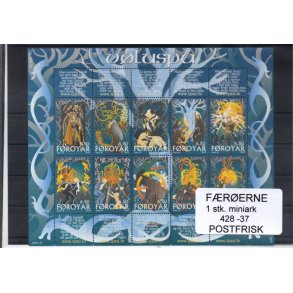 F�r�erne 1 Miniark AFA 428-37 - Postfrisk