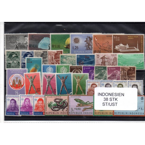 Indonesien Samling. 38 Stk. Stemplet/Ustemplet