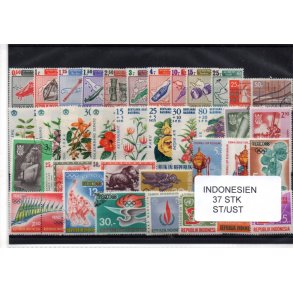 Indonesien Samling. 37 Stk. Stemplet/Ustemplet
