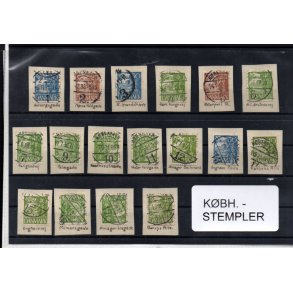 K�benhavner Stempler p� Karevel 17 Stk.