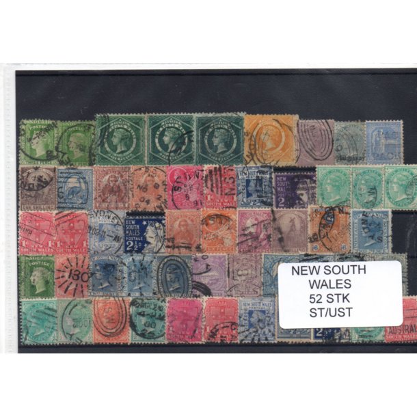 New South Wales Samling - 52 stk. Stemplet/Ustemplet