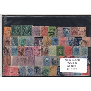 New South Wales Samling - 54 stk. Stemplet/Ustemplet