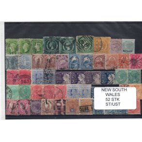 New South Wales Samling - 52 stk. Stemplet/Ustemplet