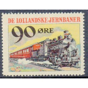 De Lollandske Jernbaner  - Godsfrimrke - 90 re - Ustemplet