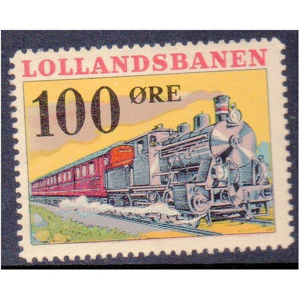 Lollandsbanen  - Godsfrimrke - 100 re - Ustemplet