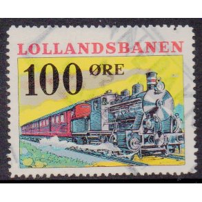 Lollandsbanen  - Godsfrimrke - 100 re - Stemplet