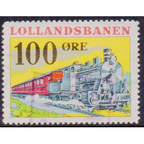 Lollandsbanen  - Godsfrimrke - 100 re - Stemplet